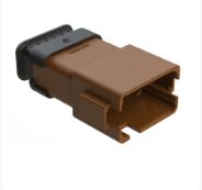 Thermoplastic housing DIP Connector with multiple terminal types engineered for performance between minus 55 and plus 125 degrees Celsius