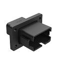 Black thermoplastic DIP Connector with versatile terminal options suitable for operating temperatures from minus 55 to plus 125 degrees Celsius