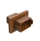 DIP Connector featuring brown thermoplastic shell and various terminal options designed for harsh temperature environments