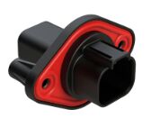 Thermoplastic housing DIP Connector offering multiple terminal types designed for operation from minus 55 to plus 125 degrees Celsius