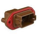 Temperature Resistant DIP Connector Made with Brown Polyamide Housing and Multiple Terminal Types for Industrial Electronics