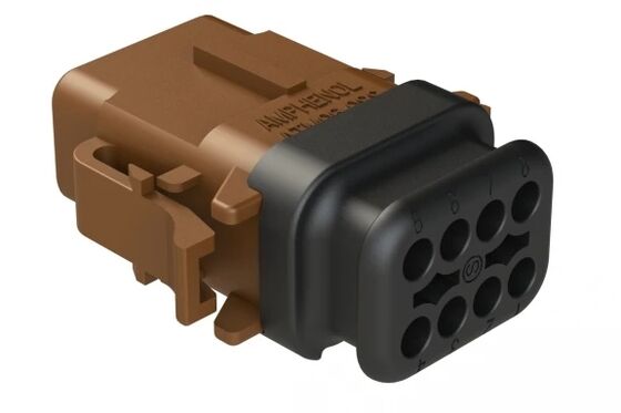 ATM06-08SD-SR1BN Amphenol Automotive Connector ส่วนอิเล็กทรอนิกส์ที่มั่นคงสําหรับการเชื่อมต่อการส่งสัญญาณของแผ่นวงจรบูรณาการรถยนต์